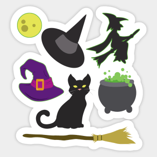 Halloween Witch Sticker